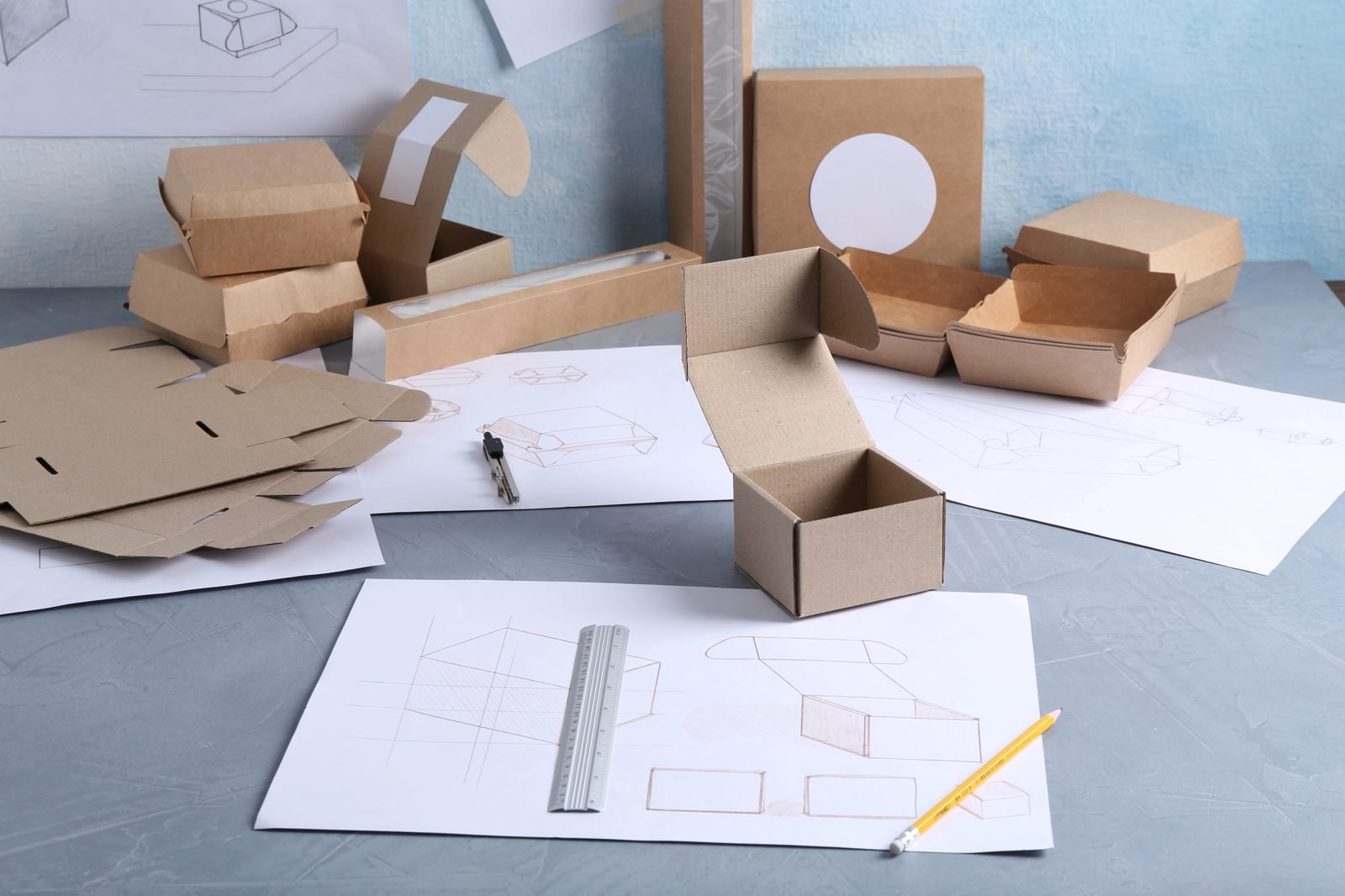 Prototyper bygget af pap
